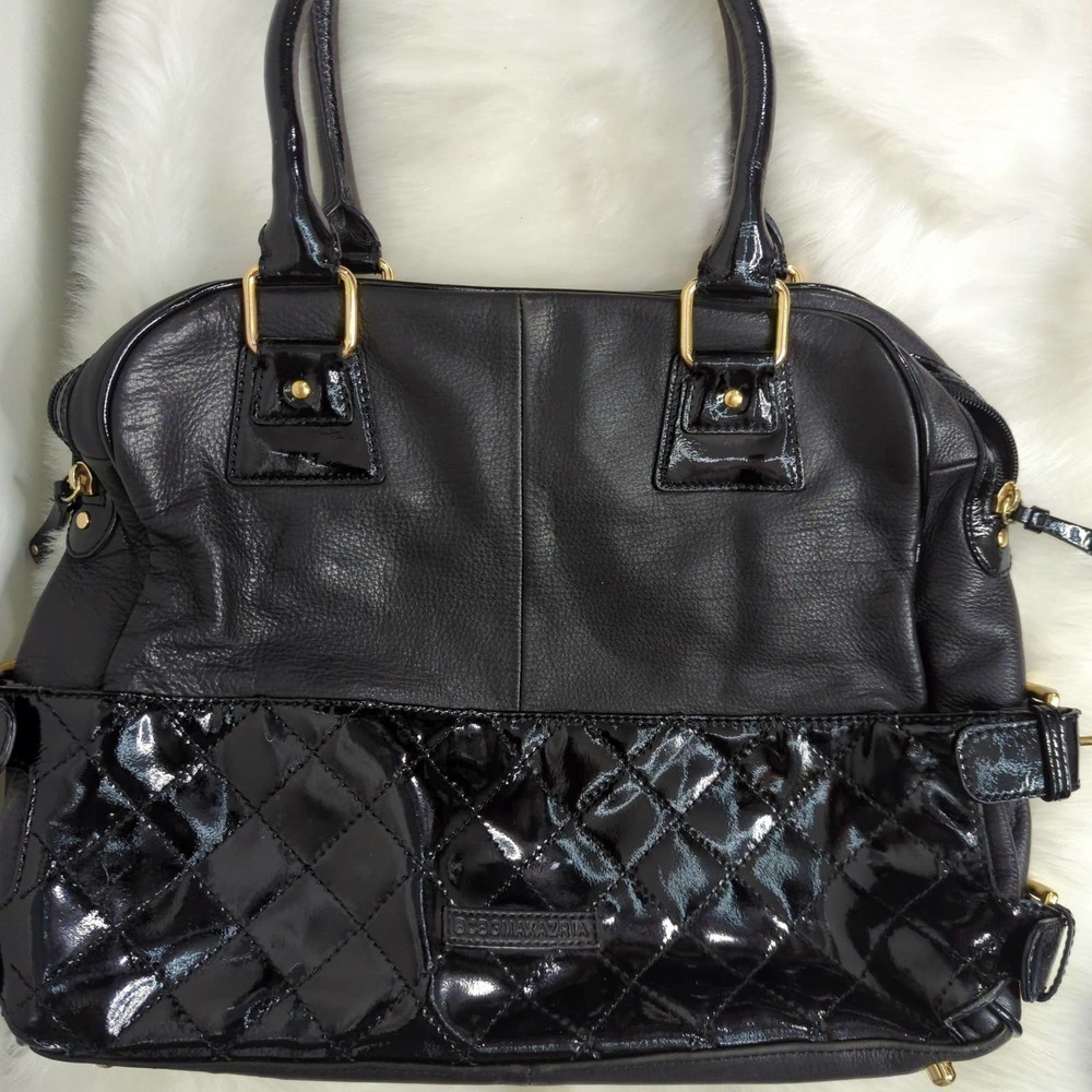 BCBG MAX AZRIA Patent Leather Quilted Purse Black - Picture 3 of 12